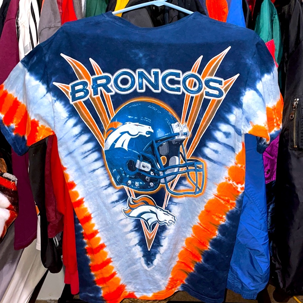 Denver Broncos Tie Dye Rare Tee - Picture 2 of 2